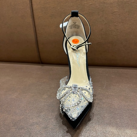 Betsey Johnson Shoes - Betsey Johnson High Heel Platform Clear Rhinestone Bow